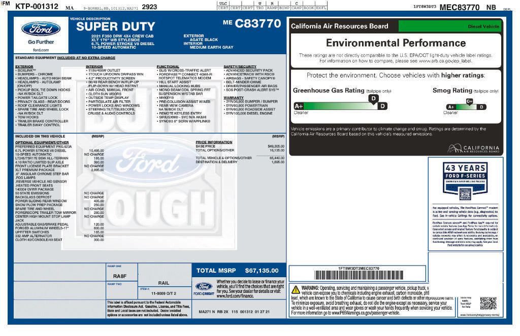 Used 2021 Ford F350 XLT w/ XLT Premium Package AWD/4WD image 1