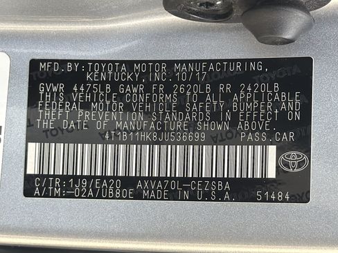 Used 2018 Toyota Camry SE w/ Moonroof Package FWD image 35
