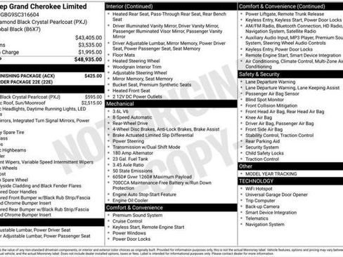 Certified 2025 Jeep Grand Cherokee Limited w/ MOPAR Finishing Package RWD image 10