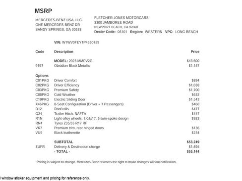 Used 2023 Mercedes-Benz Metris Passenger image 26