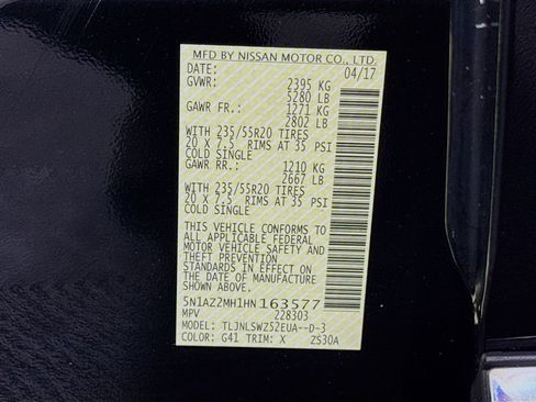 Used 2017 Nissan Murano Platinum w/ Platinum Technology Package image 33