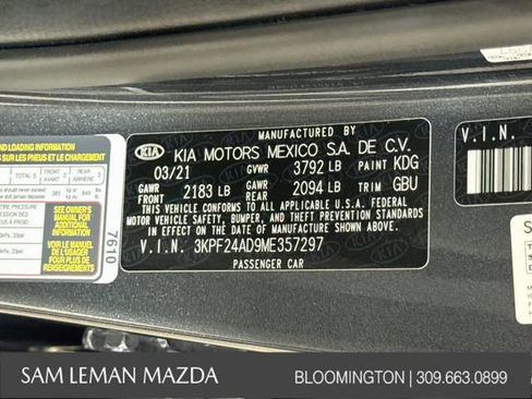Used 2021 Kia Forte LXS FWD image 29