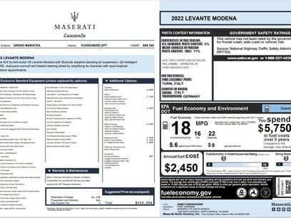 Used 2022 Maserati Levante Modena