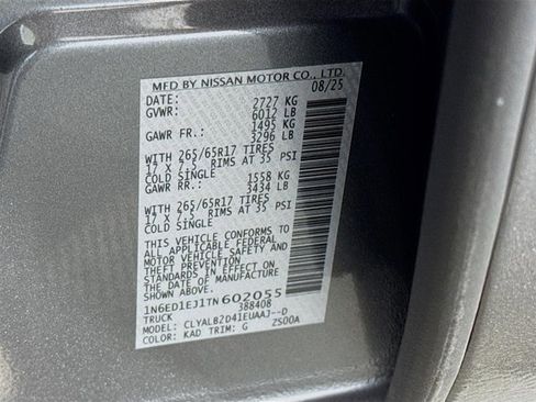 Certified 2026 Nissan Frontier SV w/ All-Weather Content Package image 31