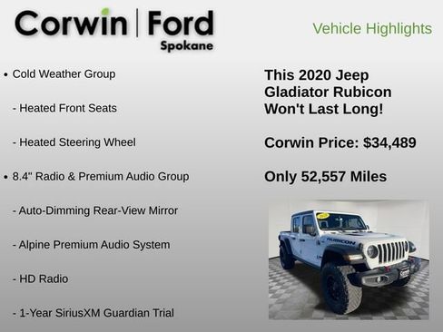 Used 2020 Jeep Gladiator Rubicon image 12
