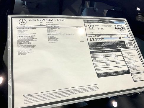 New 2026 Mercedes-Benz C 300 4MATIC Sedan image 11