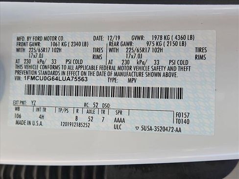 Used 2020 Ford Escape SE FWD image 24