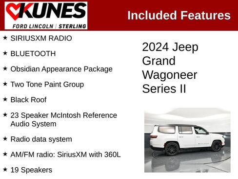 Used 2024 Jeep Grand Wagoneer Series II Obsidian w/ Quick Order Packagew 28T AWD/4WD image 3