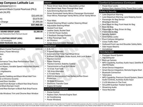 Used 2022 Jeep Compass Latitude w/ Sun and Sound Group AWD/4WD image 30
