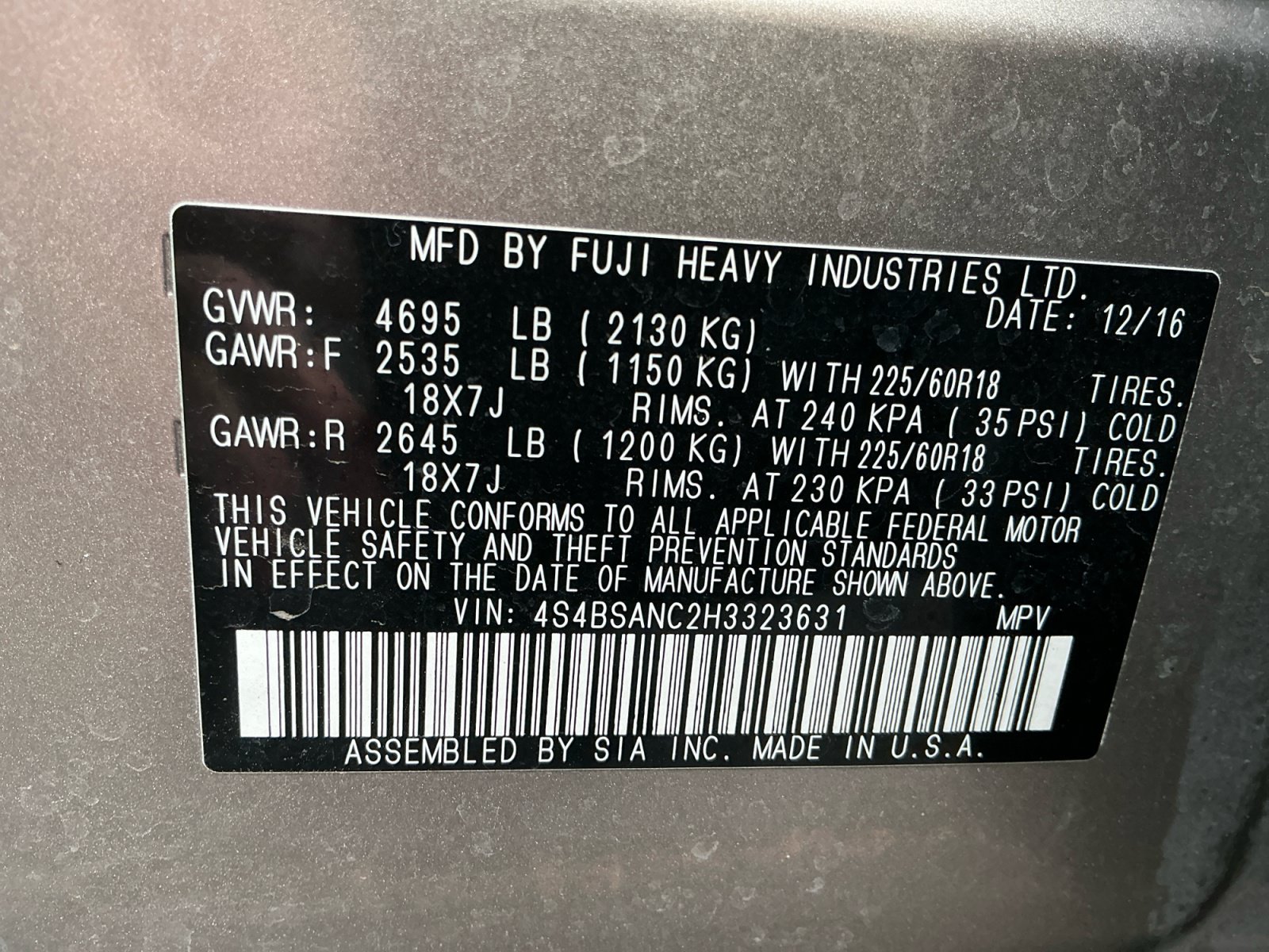 Used 2017 Subaru Outback 2.5i Limited AWD/4WD image 16