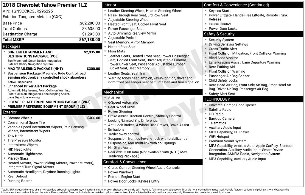 Used 2018 Chevrolet Tahoe Premier RWD image 4