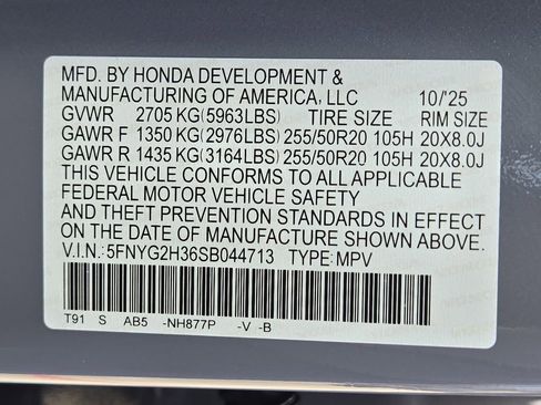 Certified 2025 Honda Pilot Sport image 31