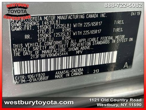 Used 2019 Toyota RAV4 LE w/ All Weather Liner Package AWD/4WD image 20