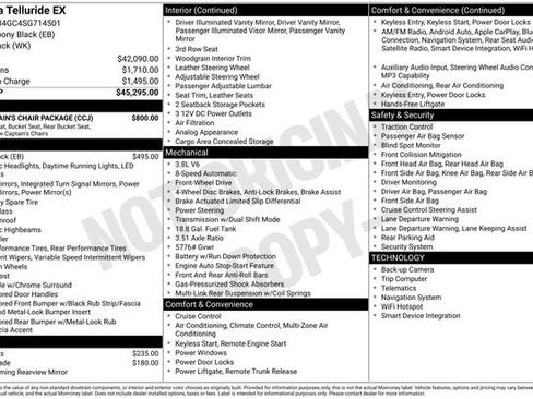 Used 2025 Kia Telluride EX w/ EX Captain's Chair Package FWD image 15