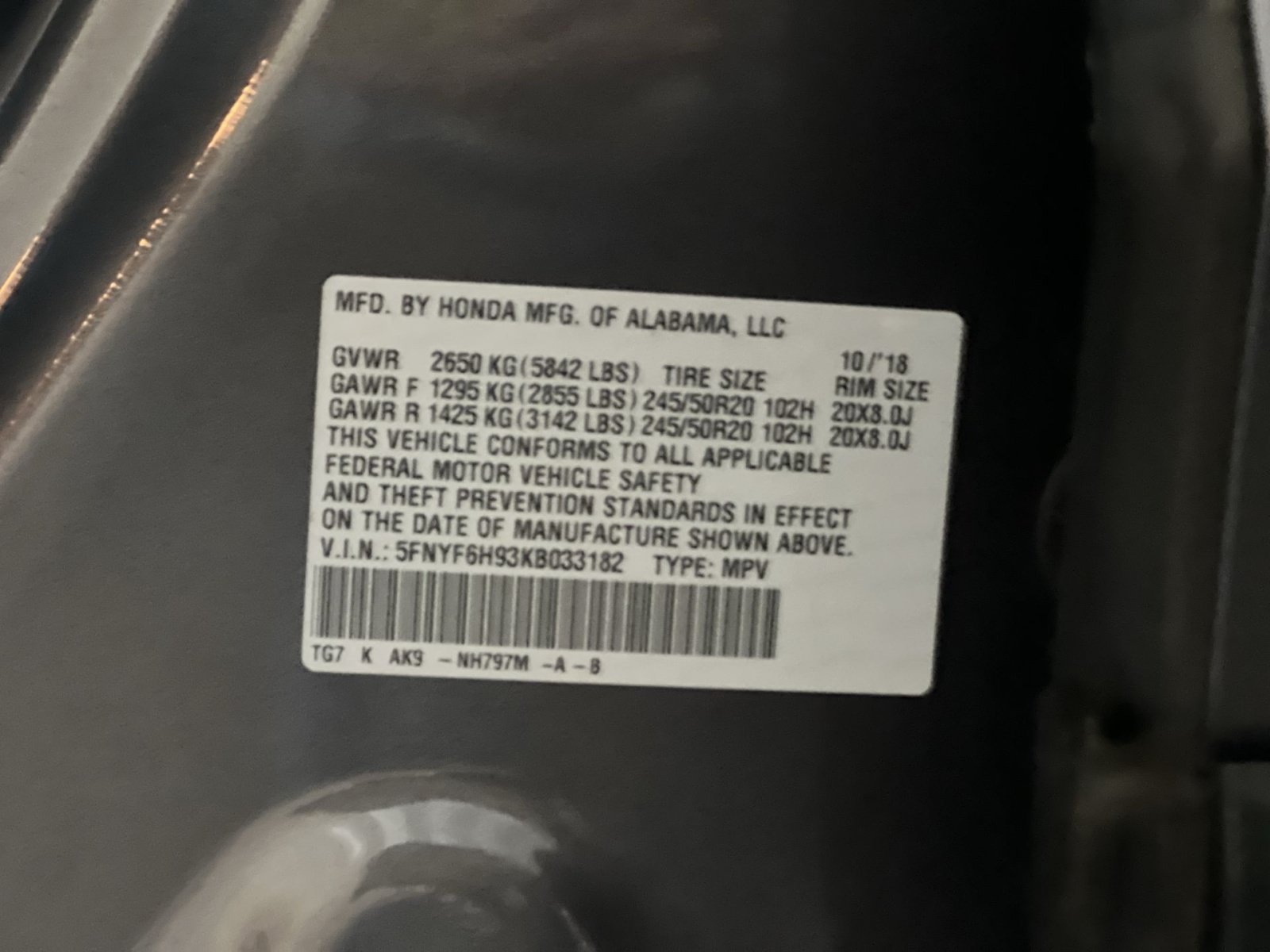 Used 2019 Honda Pilot Touring image 35
