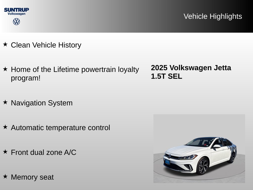 Used 2025 Volkswagen Jetta SEL FWD image 7
