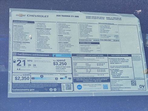 New 2026 Chevrolet Traverse Z71 image 19
