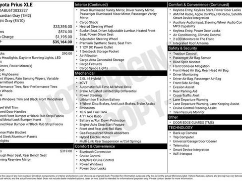 New 2026 Toyota Prius XLE image 7