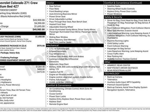 Used 2025 Chevrolet Colorado Z71 w/ Technology Package AWD/4WD image 35