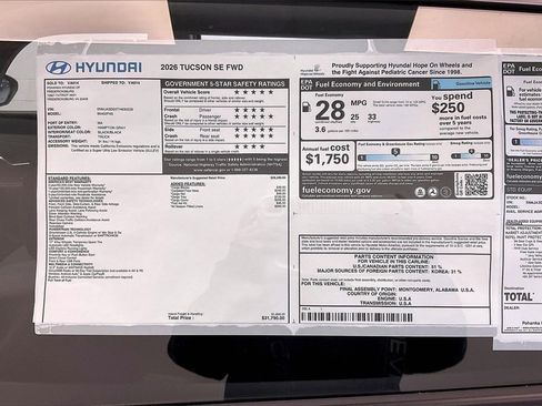 New 2026 Hyundai Tucson SE image 14