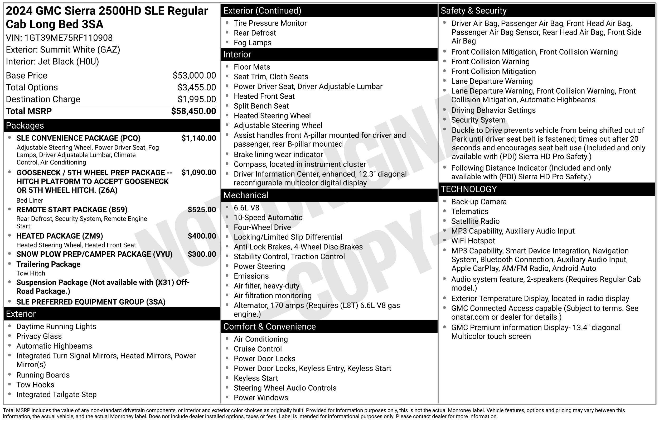 Used 2024 GMC Sierra 2500 SLE w/ SLE Convenience Package AWD/4WD image 2