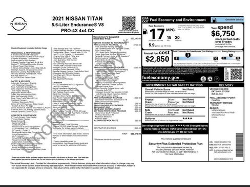 Used 2021 Nissan Titan PRO-4X w/ Pro-4x Convenience Package AWD/4WD image 16