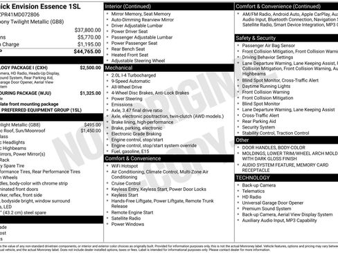 Used 2021 Buick Envision Essence w/ Technology Package I image 1
