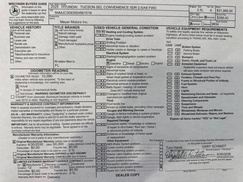Used 2025 Hyundai Tucson SEL FWD image 30