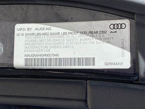 Used 2017 Audi A4 2.0T Premium w/ Convenience Package image 30