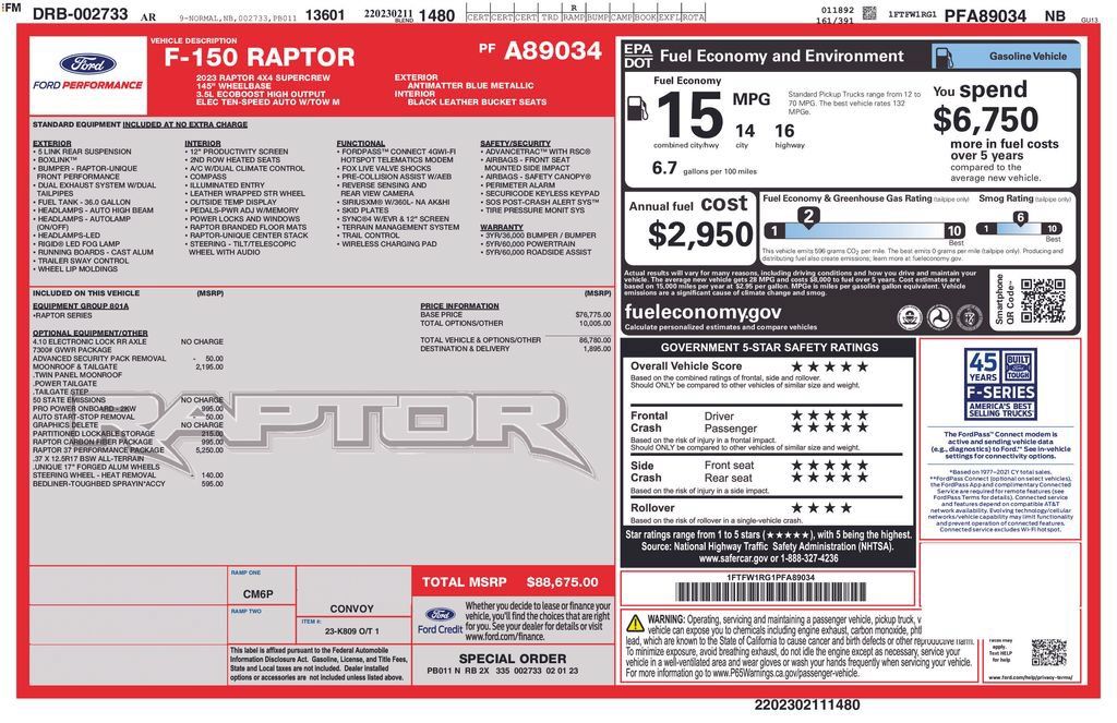 Used 2023 Ford F150 Raptor w/ Raptor 37 Performance Package AWD/4WD image 26