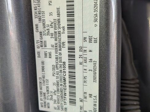 Used 2021 Ford F150 Lariat w/ Max Trailer Tow Package image 37