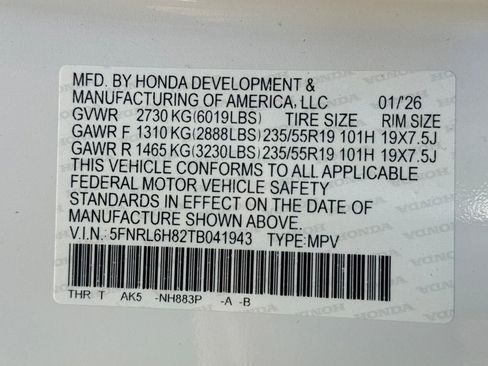 New 2026 Honda Odyssey Touring image 27