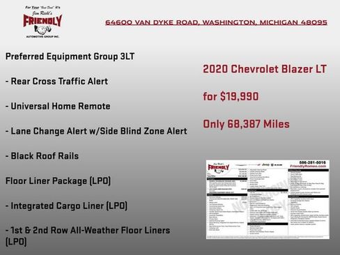 Used 2020 Chevrolet Blazer LT w/ Sound & Technology Package AWD/4WD image 4