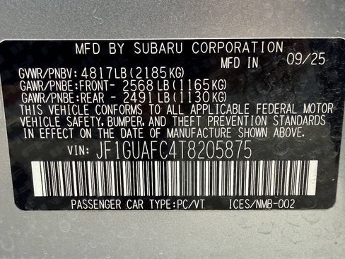 Used 2026 Subaru Impreza 2.0i Sport AWD/4WD image 50