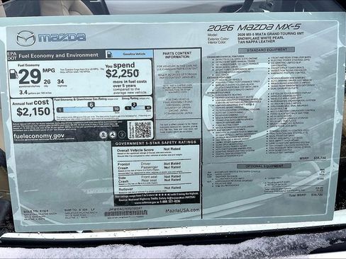 New 2026 MAZDA MX-5 Miata Grand Touring w/ Appearance Package image 13