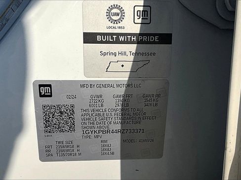 Used 2024 Cadillac XT6 Luxury w/ LPO, Floor Liner Package image 33