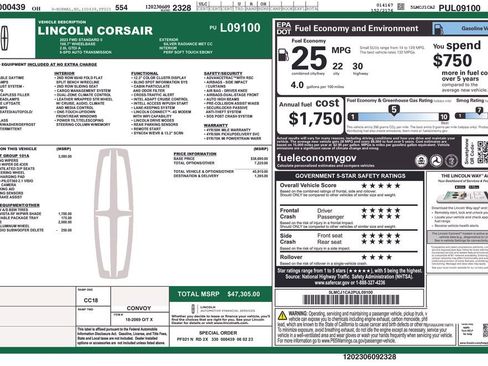 Used 2023 Lincoln Corsair FWD w/ Equipment Group 101A image 41