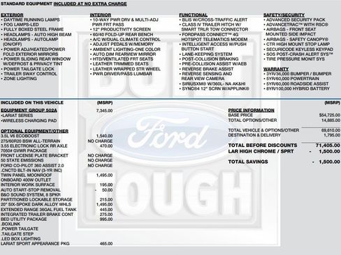 Used 2022 Ford F150 Lariat w/ Equipment Group 502A High image 2