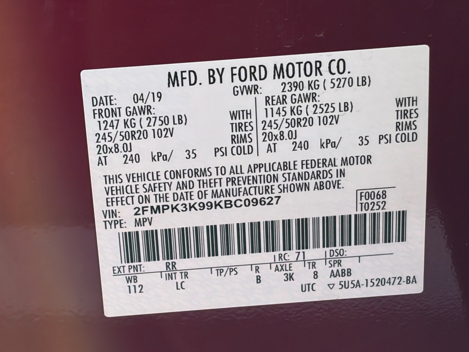 Used 2019 Ford Edge Titanium FWD image 12