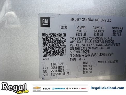 Used 2020 Chevrolet Traverse LT image 32