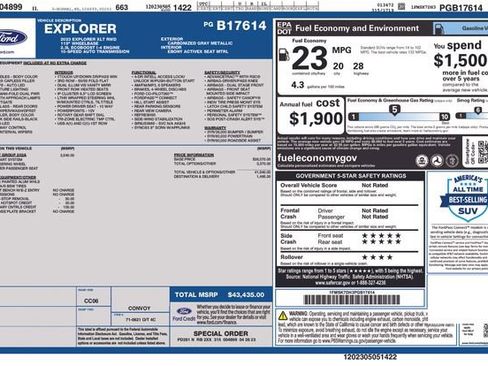 Used 2023 Ford Explorer XLT w/ Equipment Group 202A image 4