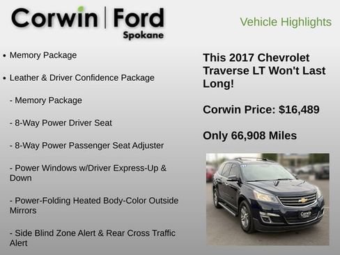 Used 2017 Chevrolet Traverse LT AWD/4WD image 6