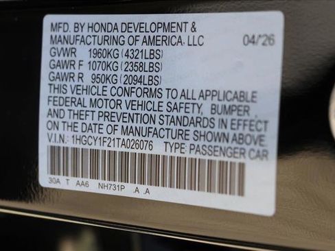 New 2026 Honda Accord LX image 23