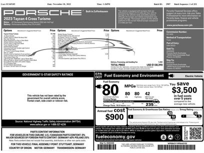 Used 2023 Porsche Taycan 4 Cross Turismo w/ Premium Package