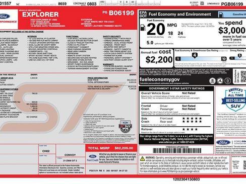 Used 2023 Ford Explorer ST w/ Equipment Group 401A image 2