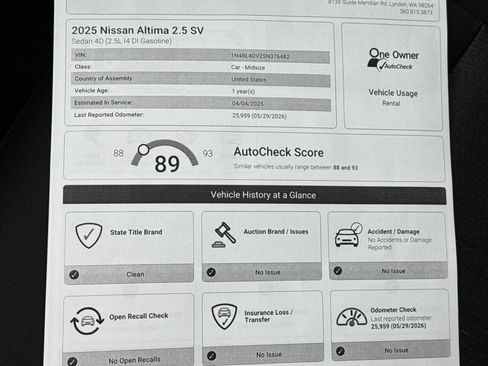 Used 2025 Nissan Altima 2.5 SV FWD image 16