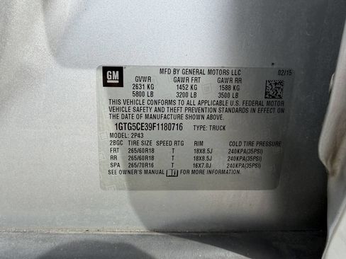 Used 2015 GMC Canyon SLT w/ Driver Alert Package image 10