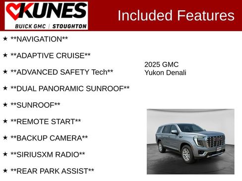 Used 2025 GMC Yukon Denali w/ Sun & Power Step Package AWD/4WD image 2