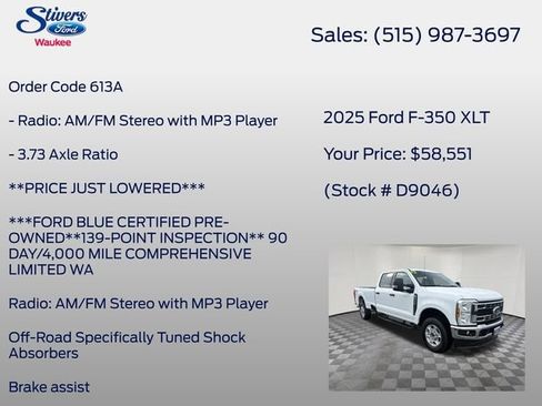 Certified 2025 Ford F350 XLT AWD/4WD image 16