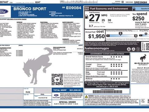 Used 2025 Ford Bronco Sport Big Bend AWD/4WD image 49